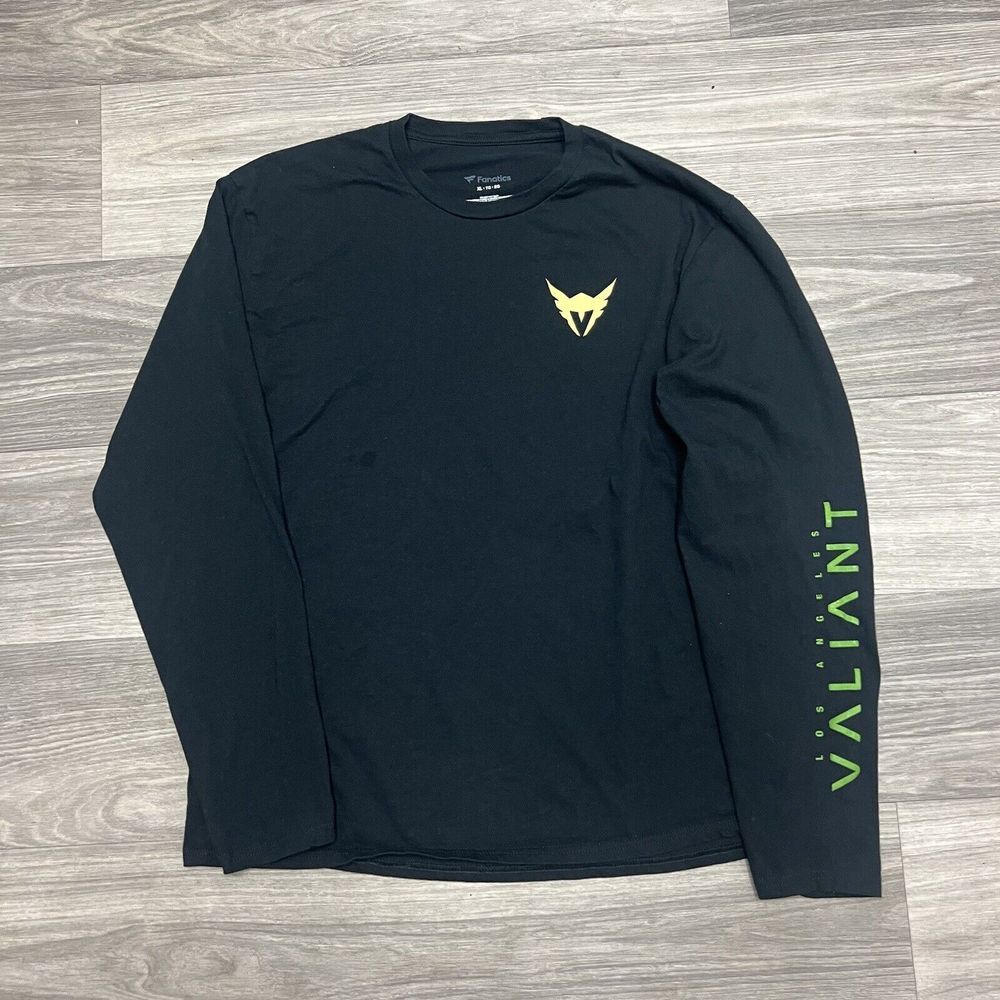 Overwatch Video Game T Shirt Adult XL Black Los Angeles Valiant Green LongSleeve
